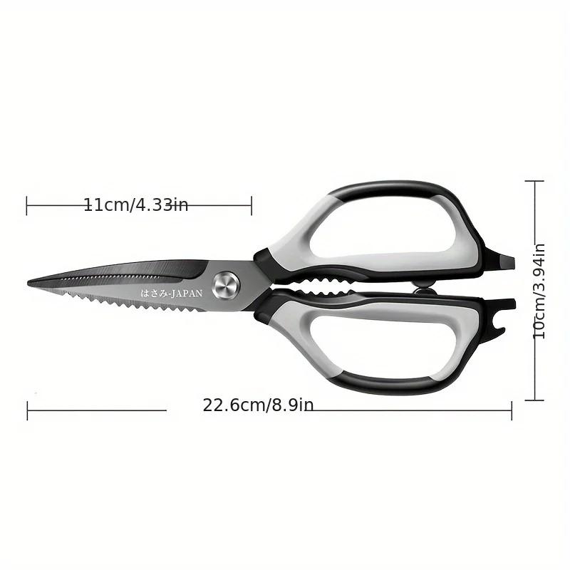 Stainless steel kitchen Scissors Black Titanium Chicken Bones Scissors Bottle Opener, Multifunctional Kitchen Tools
