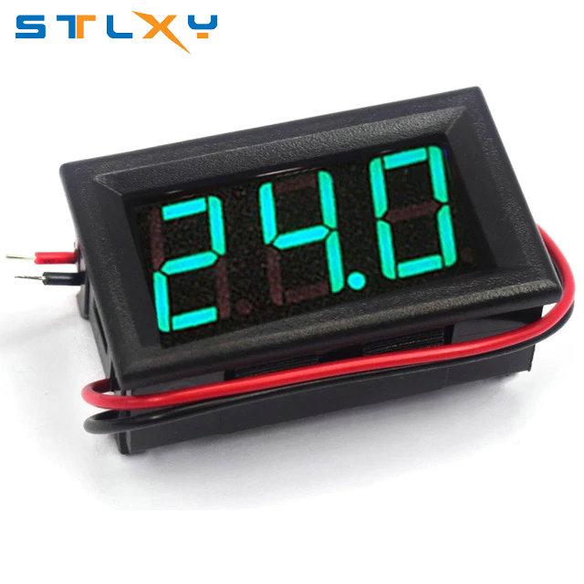 AC 70-500V 0.56" LED Digital Voltmeter Voltage Meter Volt Instrument Tool 2 Wires Red Green Blue Display 110V 220V DIY 0.56 Inch
