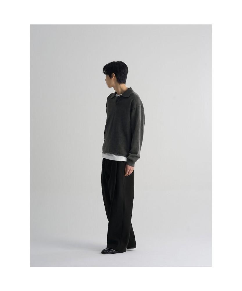 8Seconds Curved Wide Fit Cotton Slacks Black