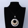 Wood Round Jewelry Autumn And Winter Women'S Fashion Simple Necklace Sweater Chain