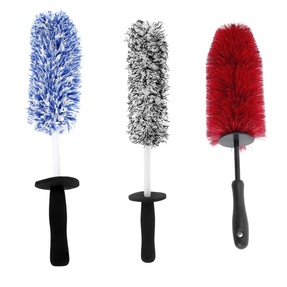 

Супер щетка для мойки автомобиля, щетка для колес премиум-класса из микрофибры, нескользящая ручка, легко чистится, диски, спицы, корпус колеса, автомобильные аксессуары