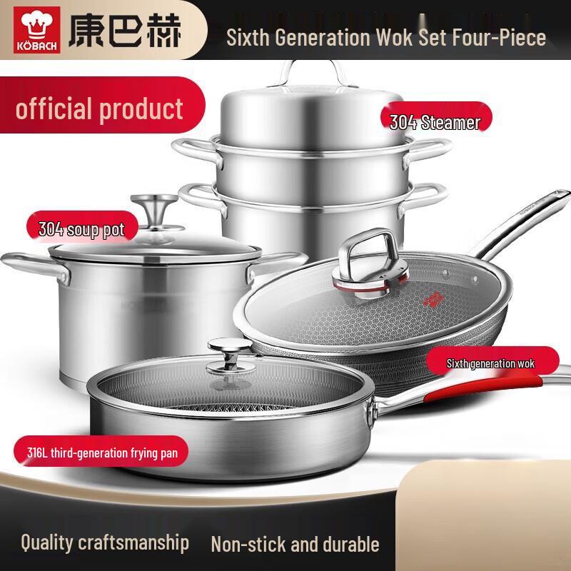 Kombach Sixth Gen Red Dot Cookware Set