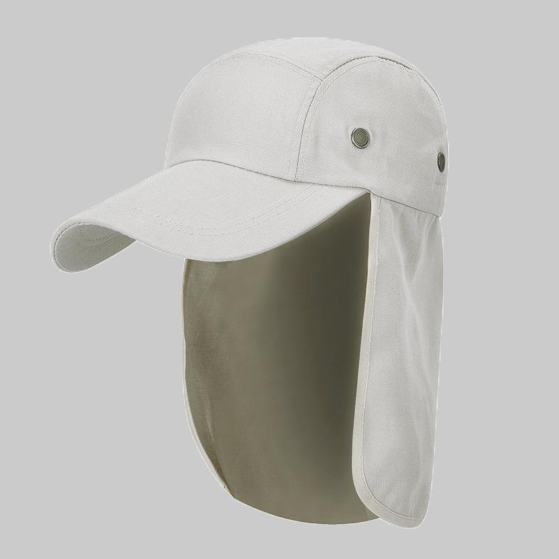 

New Sun Protection Hat Fishing Hat Outdoor Mountaineering Sun Hat Face Cover Shawl Hat 1PCS білий