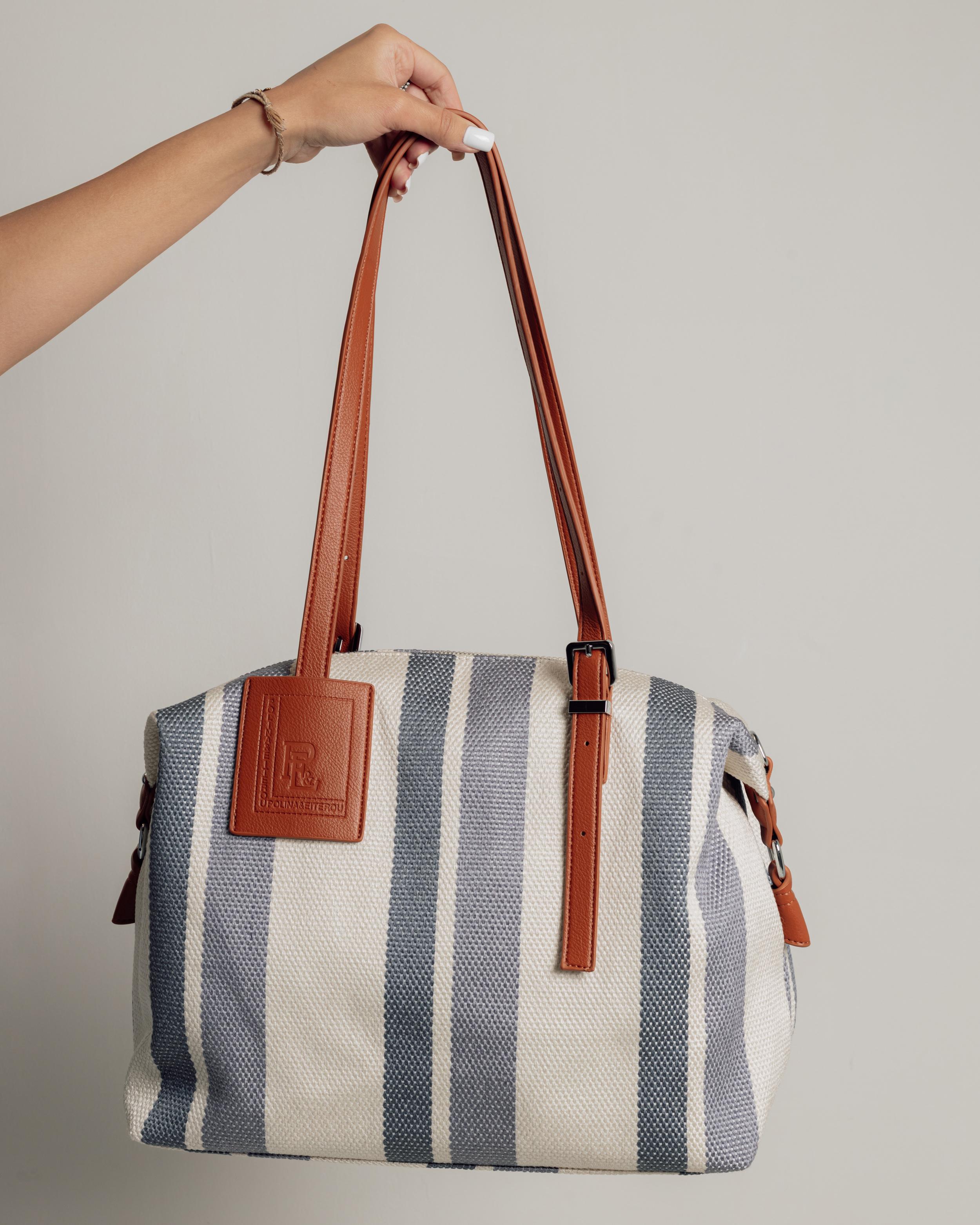 

Women s bag Polina&Eiterou 5375 gray textile сірий колір