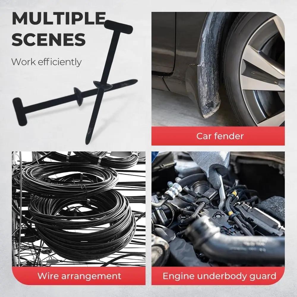 300/1PCS Universal Cable Tie Buckle Heavy Duty Self-Locking Nylon Zip Ties Holder For Car Multipurpose Plastic Cable Ties Tool