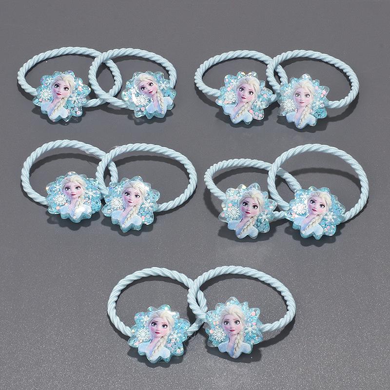 

Charming Children s Elsa Braided Hair Ties - High Elastic, No Damage, Frozen-Themed, Small Size