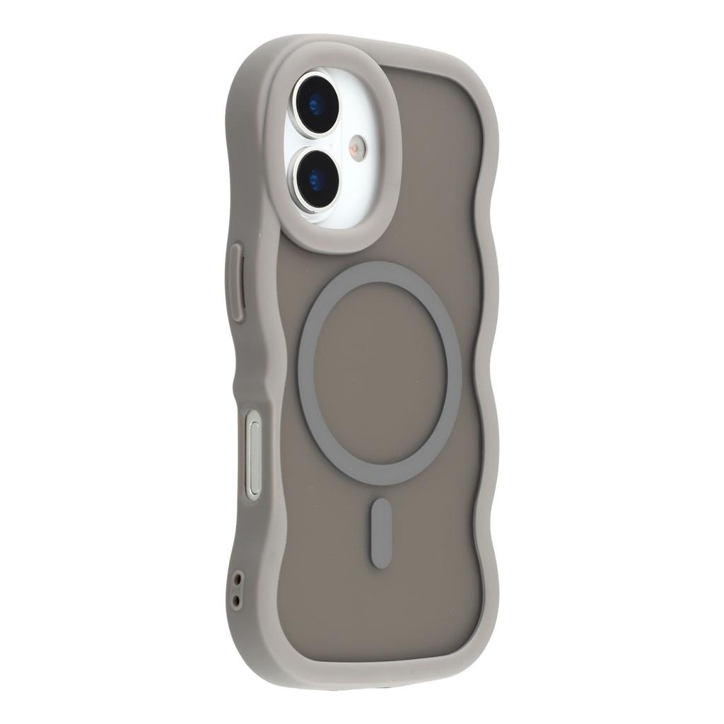 For iPhone 17 Case Compatible with MagSafe TPU+PC Phone Back Cover Skin Touch Wave Shape