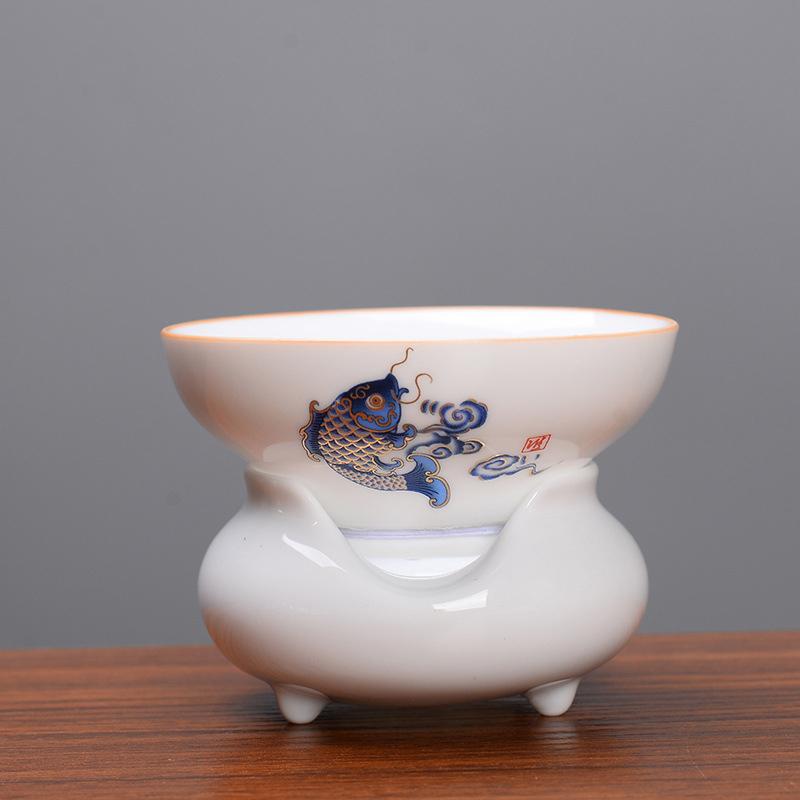 

Білий фарфор Чайні інфузори Чайний інструмент Розписаний вручну Чайний фільтр Кераміка Чайний сервіз Китайські аксесуари Чайне ситечко Протікання