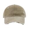 Washed Hole Baseball Cap Fashionable Versatile Retro Solid Color Embroidery Casual Simple Sunshade Cap