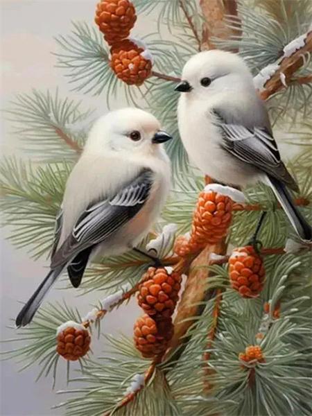 Diamond Art Painting Bird Animal 5D Diy Embroidery Mosaic Tree Snow Full Square Round Handmade Home Decor