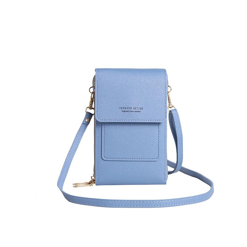 Touchable Screen Phone Bag for Women's Crossbody Small Bag, Multifunctional Key, Zero Wallet, Zipper, Vertical Style
