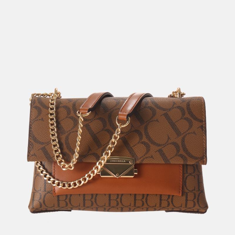 Niche old-fashioned women's bags, letter chains, messenger bags, large-capacity multi-compartment bags