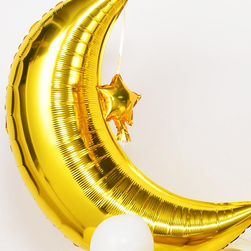 Moon Star Ballon Set voor Moslim EID Mubarak Festival Home DIY Decoratie Ramadan Kareem Kids Verjaardagsfeestje Ballon Globos