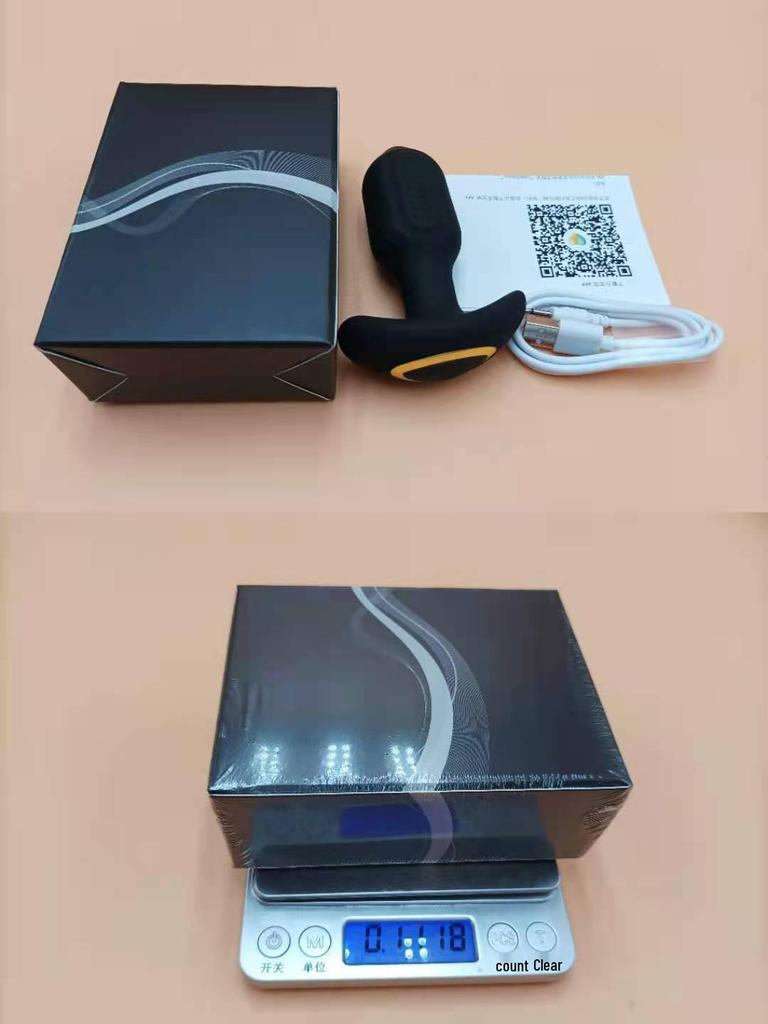 APP-Controlled Silicone Butt Plug: Rotating, Vibrating Little King Kong