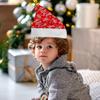 Adults Kids Christmas Hat Santa Claus Hat Flower Pattern Red White Xmas Hat for Merry Christmas New Year Party Festival Costume Accessory