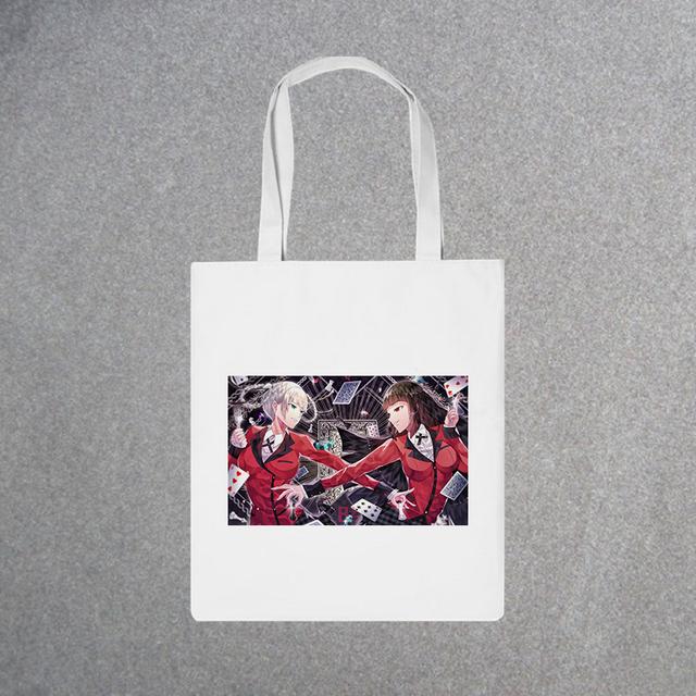 Anime Kakegurui Yumeko Jabami Mote Lerretsveske Shopper Harajuku Goth Topp Stor kapasitet Dameveske vintage håndveske Skulderveske