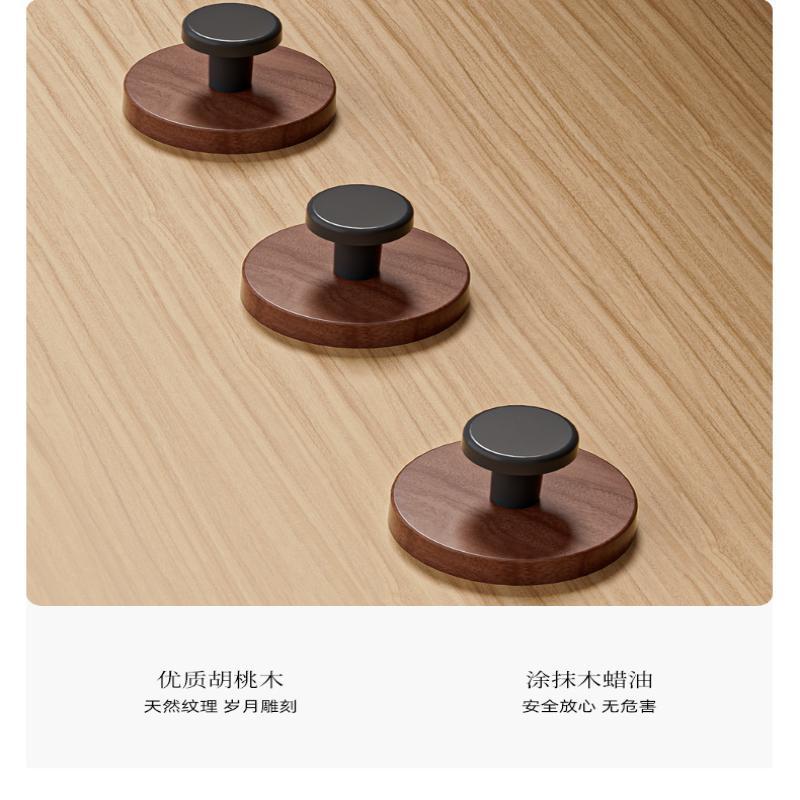 Natural Wood Adhesive Wall Hooks Strong Hold No Drilling For Bedroom Bathroom Hanging Keys Bags Coats