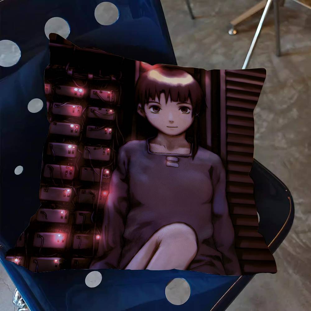 Anime Serial EExperiments Lain Pillow Cushion Cover Pillowcase Living Room Sofa Home Decor Customized