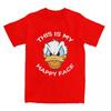 Casual Donald Duck This Is My Happy Face T-Shirts Pure Cotton Tees Shirt Gift Idea Clothing Unisex