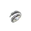 Artistic Korean Style 925 Sterling Silver Adjustable Vintage Ring for Women