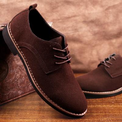 Mode Herren Oxford Schuhe Wildleder Herrenschuhe Oxford Casual Klassisch Business Bequemes Schuhwerk Kleid Übergröße 39-48 Flats