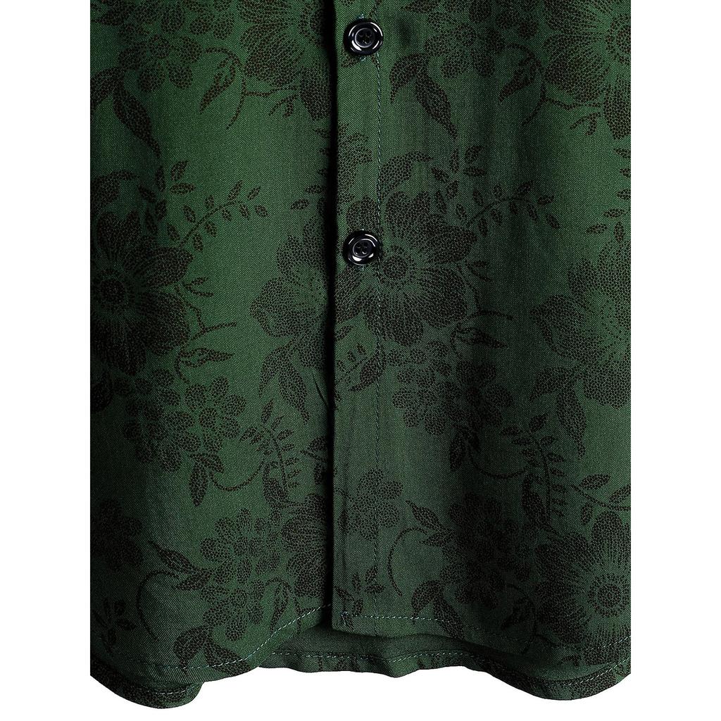 Men's Short Sleeved Shirt, Daily Fashion Printed Button Top, Chest Pocket Cardigan