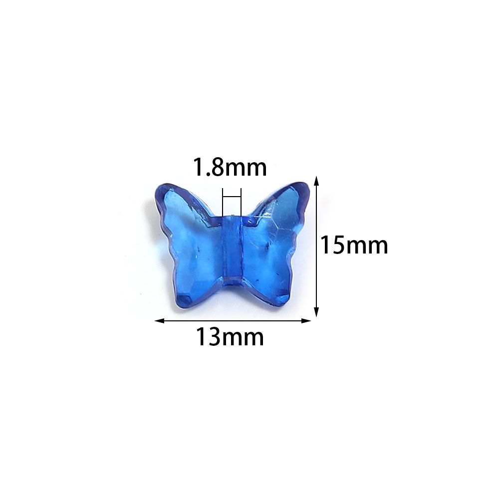 100pcs 16X13mm Butterfly Acrylic Beads for Jewelry Making Cute Loose Spacer Animal Beads DIY Bracelet Necklace for Kids Girls