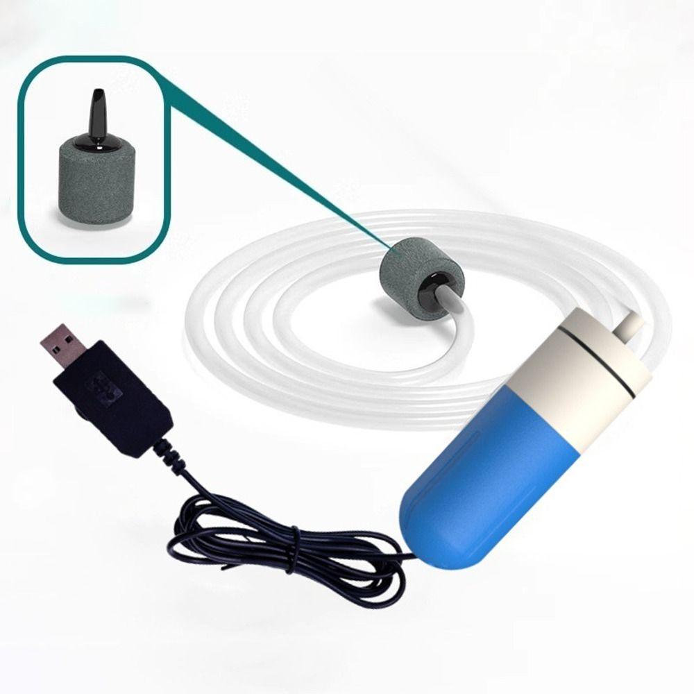 Verstellbare Geschwindigkeit Aquarium Sauerstoff Luftpumpe USB-Ladung Tragbar Luftkompressor Belüfter Leise Ultra Leise Mini Sauerstoffpumpe
