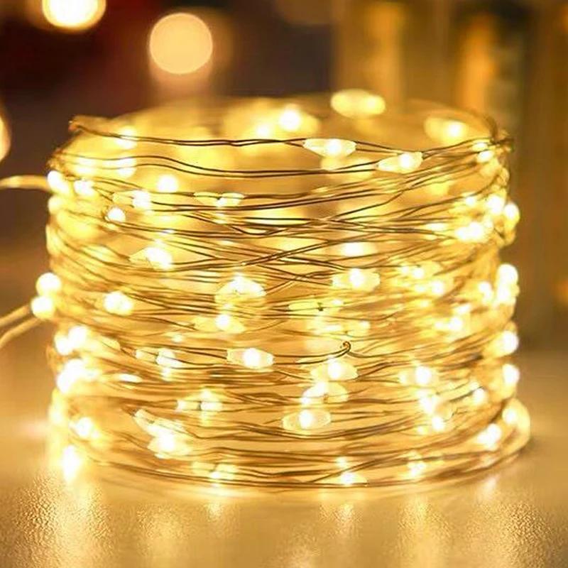 USB/Battery LED String Lights Waterproof Copper Wire Garland Fairy Lighting Strings Christmas Light Wedding Party Decor Lamps