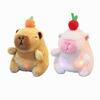 Soft Fabric Capybaras Plush Keychain with Music Box Cartoon Animal Character Backpack Charm Unique Accessory for Bag