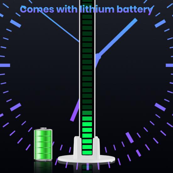Yousheng RGB Lamp Music Rhythm Pickup Light Multiple Modes 5 Speeds Battery Operated Desktop Sound Control Lamp Ambient Light