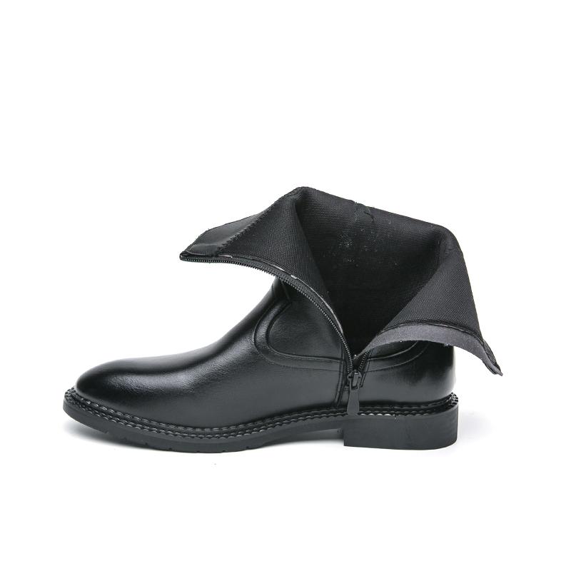 Men’s Western Cowboy Boots Pointed Toe Motorcycle Boots Black Brown Casual Retro Dress Zipper Leather Men’s Shoes Plus Size