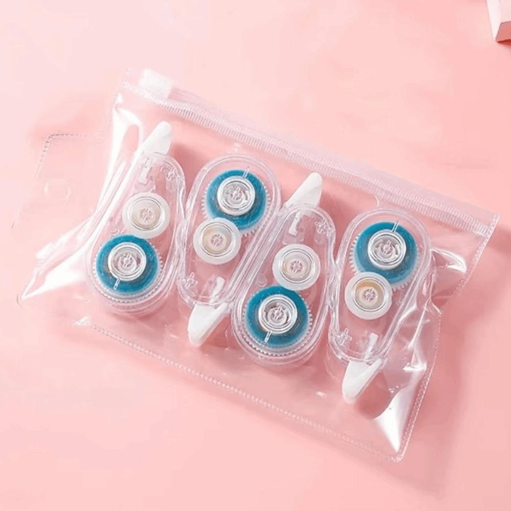 

4Pcs/Set 5m Dot Glue Roller Tapes DIY Roller Tape Runner Easy To Use Sticky Dot Glue Tapes Students 4Pcs/Set