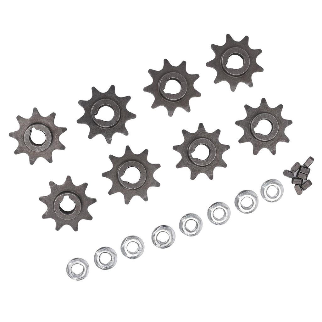 Set di Pignoni per Scooter Elettrico a 9 Denti, Pignoni in Ferro con Diametro Interno 10 mm per Bici, ATV da 47 e 49 , Resistenti all'Usura e Robusti, Semplice