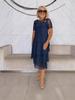 2025 Elegantes Spitzen-Patchwork-Chiffonkleid: Damen Sommer Mode für Europa & Amerika