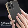 KADEM Pour iPhone 15 Pro Max Coque Électroplaquée Texture Soie PU+TPU Coque Arrière de Téléphone