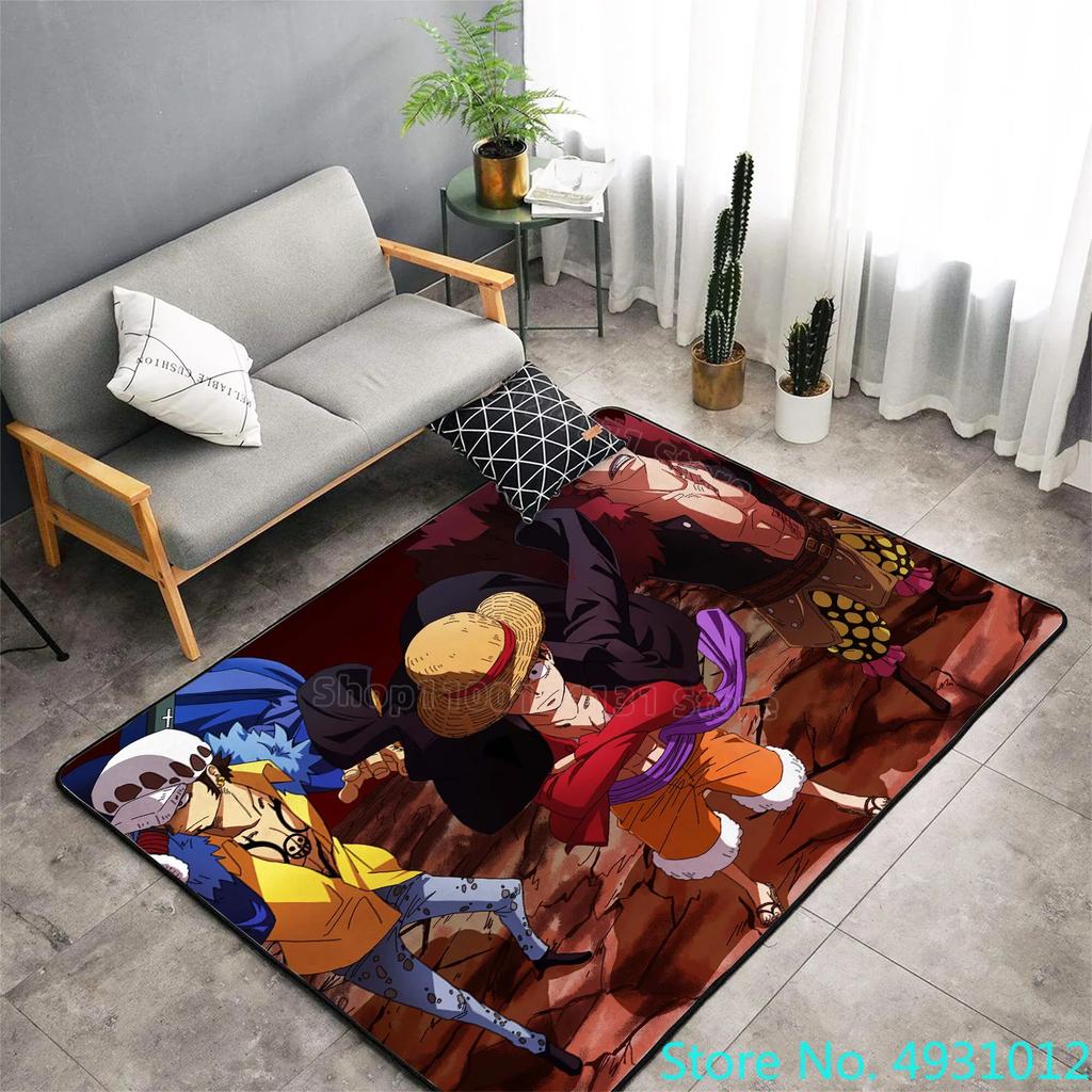 Creative 3D Carpet Anime One Piece Luffy All Team Members Living Room Bedroom Decoration Rug Children Anti Slip Crawling Mat
