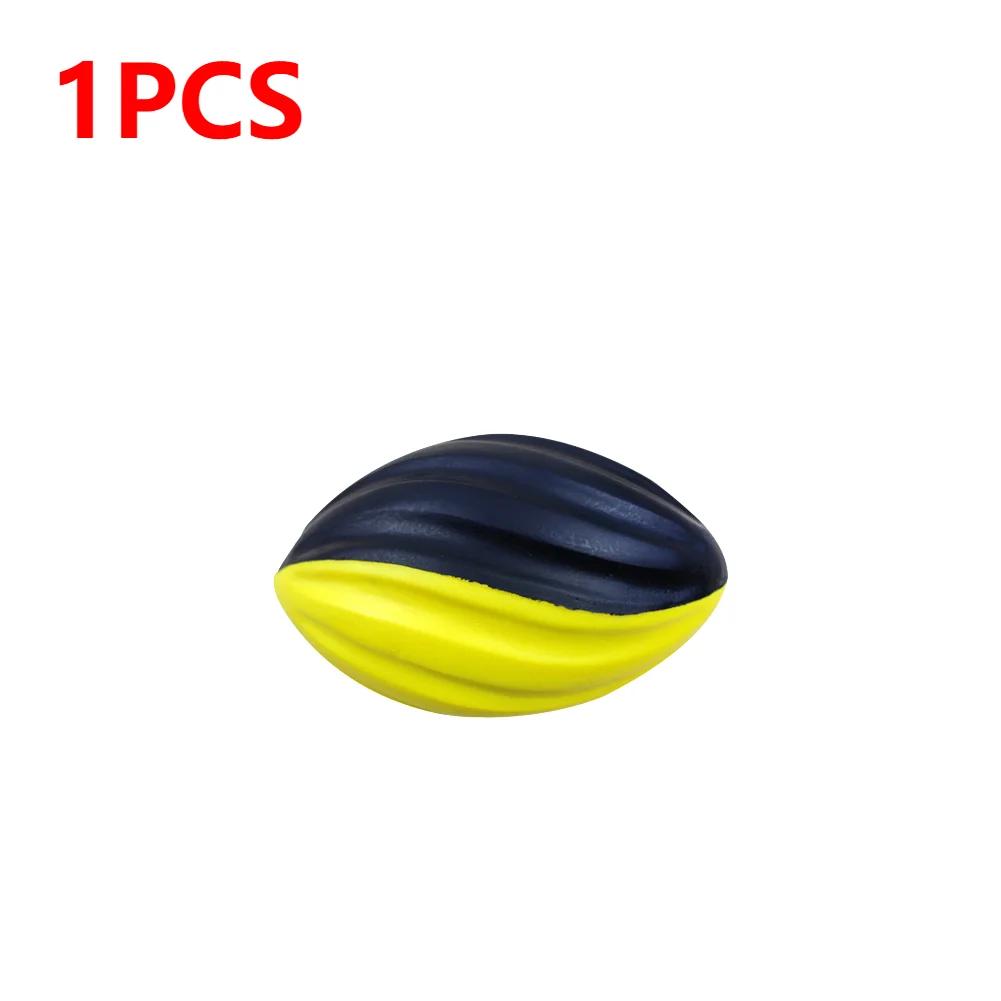 

1-5 шт. Игрушечный мяч для регби, медленный отскок, спиральный мяч для регби для тренировок, 5 дюймов, твердые игрушки для регби для командных мероприятий, многоразовый регби для жёлтый