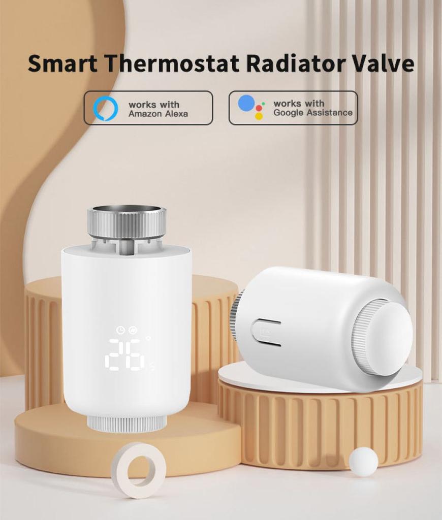 Tuya Smart ZigBee 3.0 Thermostatic Radiator Valve TRV Zigbee Thermostat Radiator Valve Temperature Controller Alexa Google Home