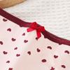5PCS Bowknot Strawberry Briefs Stripes Women Underwear Elastic Love Heart Panties  Girls