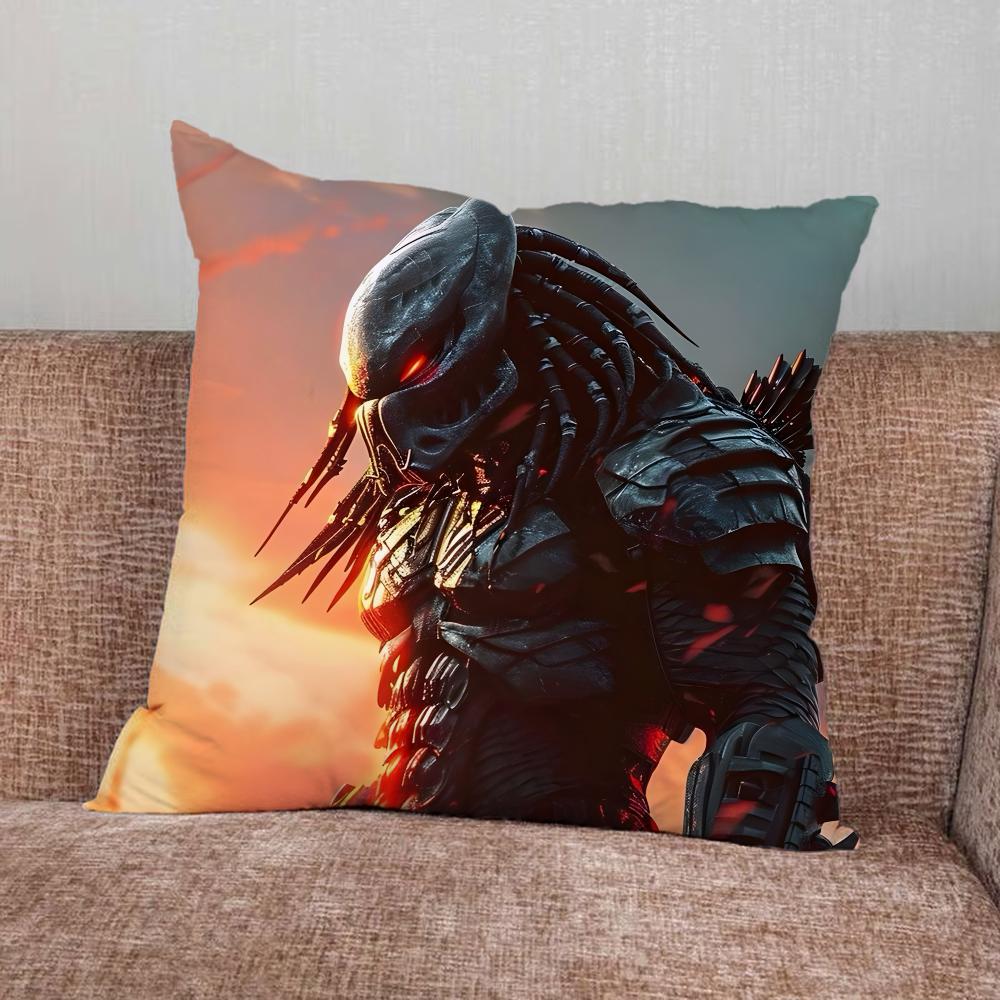 

A-Alien Vs Predator Pillow Case For Home Bedroom Car Office Decoration Living Room Sofa Cushion Cover Suitable 16x16Inch
