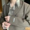 Men's High-End Vintage Casual Suit Jacket with Shoulder Pads