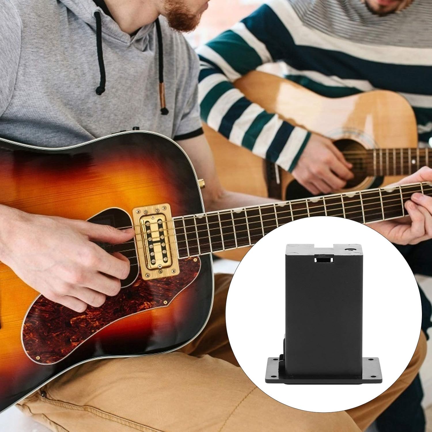 3pcs 9v Battery Case Box Guitar Bass Pick Up Battery Compartment Cover Case Plastic Active Guitar Bass Battery Case Holder Guitar Pick Up Accessories