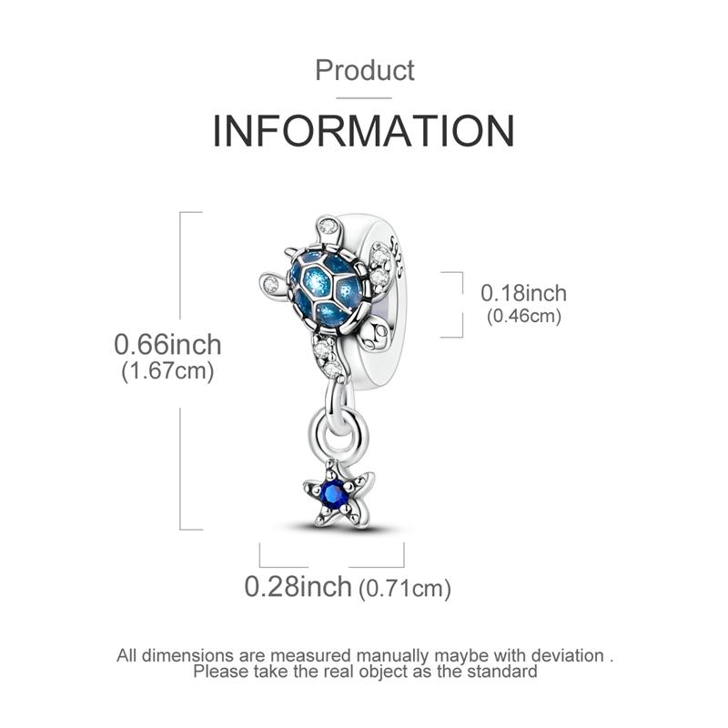 Copper Turtle Catching Starfish Stopper Beads Charms Pendant Jewellery Fit Original Bracelet For Women Diy Gift