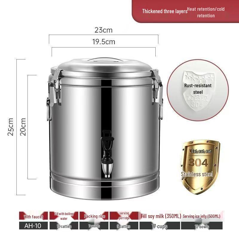 Extra-Dicker Isolierter Eimer mit Großer Kapazität für Reis, Sojamilch, Milchtee, Tofu und Suppe