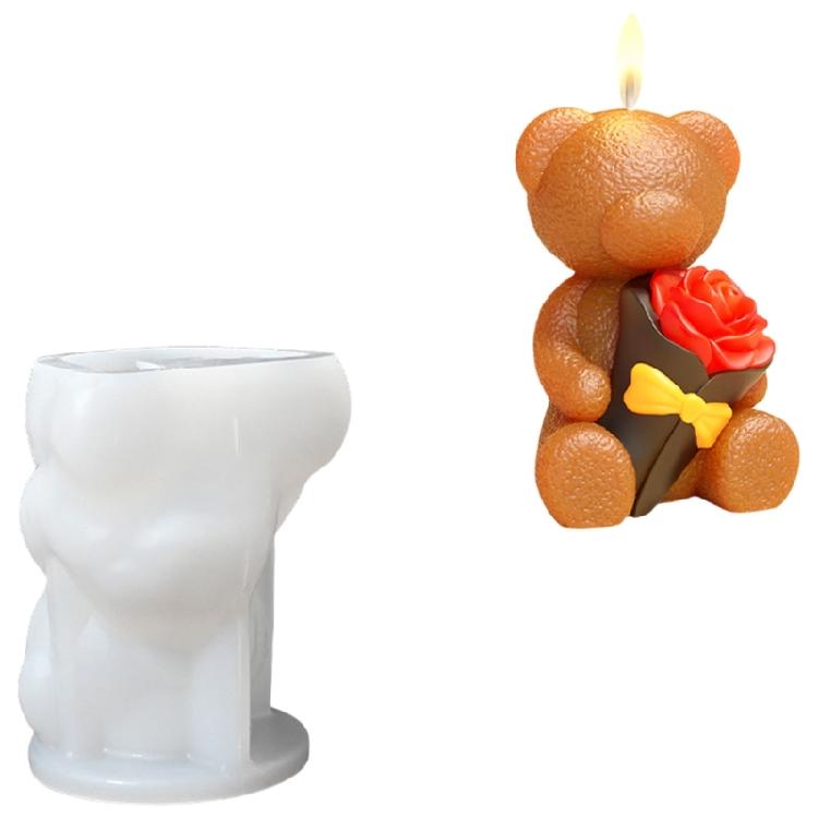 Rabbits Bear Animal Silicone Molds for Epoxy Resin Making Candle Soap Gypsum Decoration Chocolate Fondant Silicone Molds