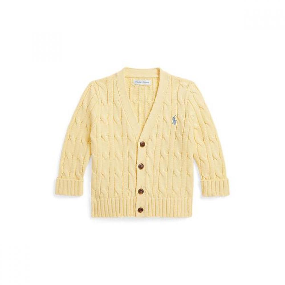 Polo Ralph Lauren Baby Boy Cable Knit Cotton V Neck Cardigan 18M