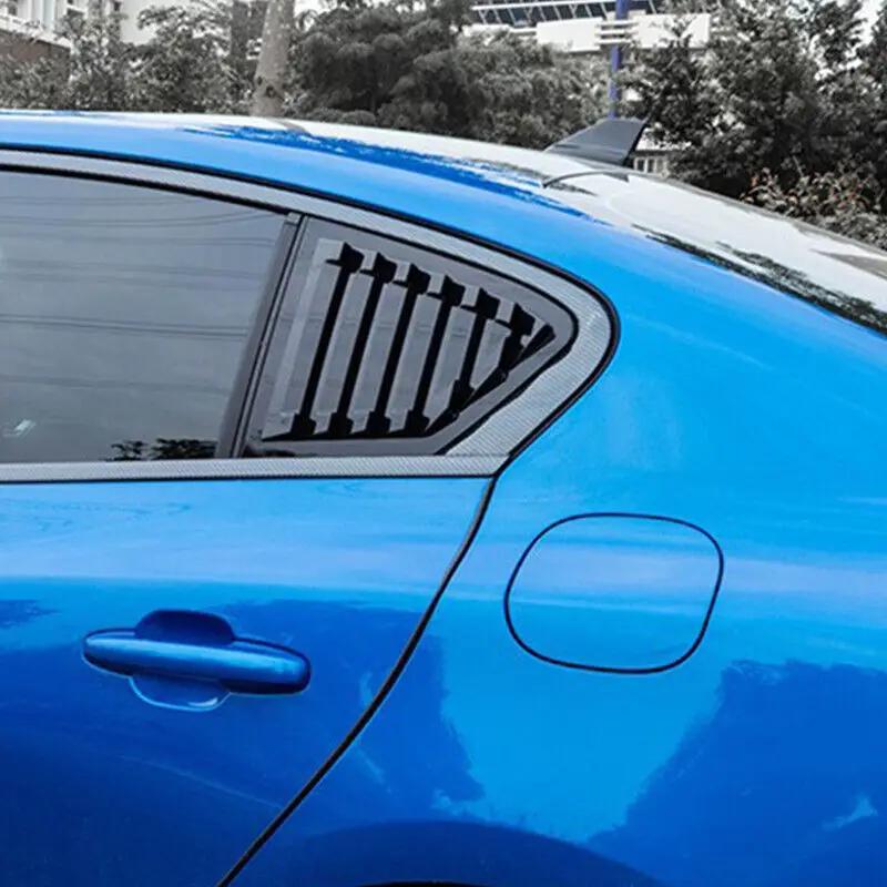 For Ford Focus 2019-2025 Sedan Hatchback Car Rear Louver Window Side Shutter Cover Trim Sticker Vent Scoop ABS Carbon Fiber Auto