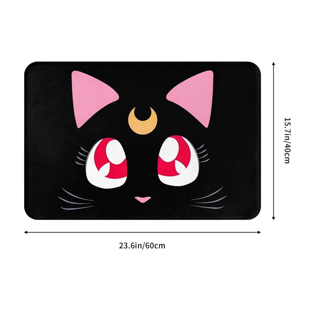 Anime Sailors Moons Luna Cat Front Floor Door Entrance Mat Indoor  Bath Kitchen Doormat Bedroom Carpet Rug
