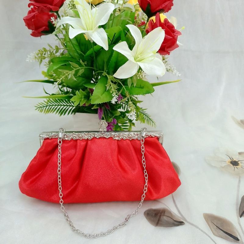 Hot-selling oblique span handbag women's bag banquet handbag shoulder bag dinner bag satin cloud bag south wind bag